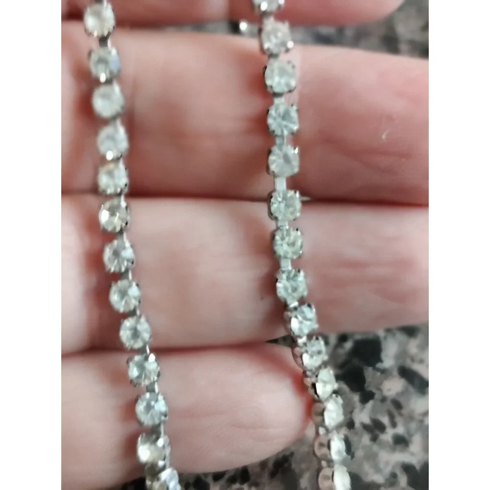 Vintage Kramer Signed Silver Tone Rhinestone 15